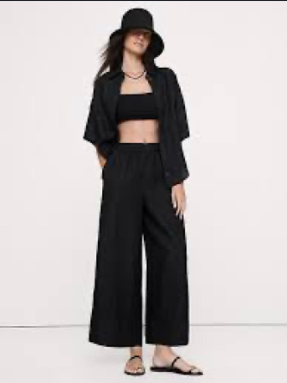Banana Republic Black Wide Leg Pants